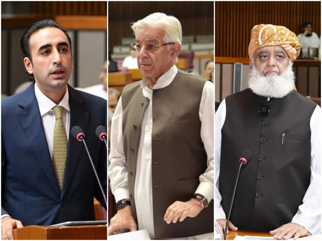 Bilawal, Fazl take on Khawaja Asif over AJK remarks in heated NA session